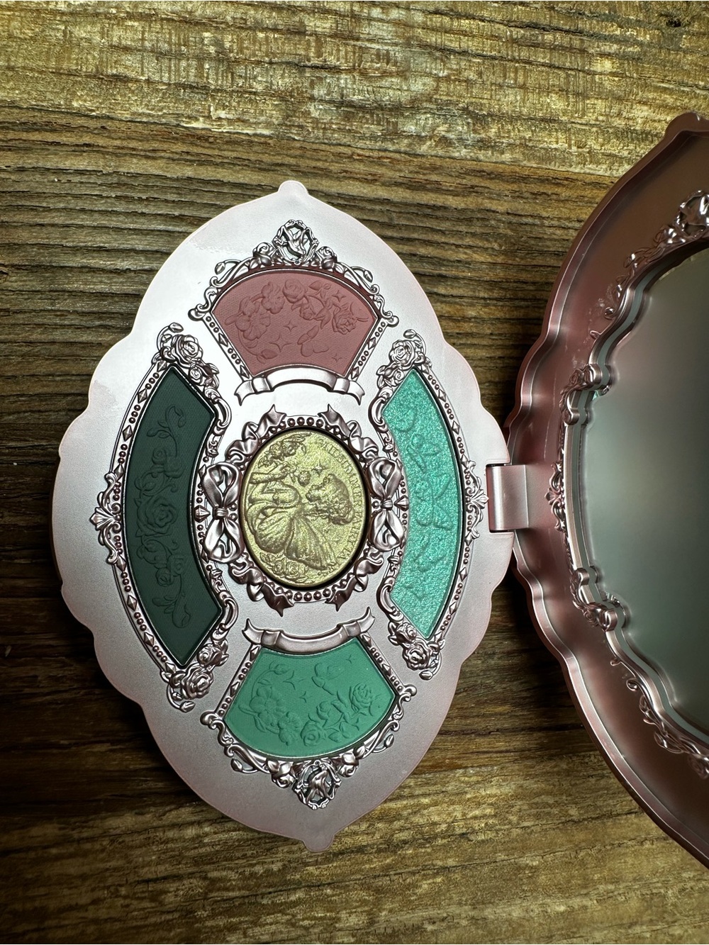 Flower knows Ornate Eyeshadow Palette in Teal, Mint & Rose with Gold Accent